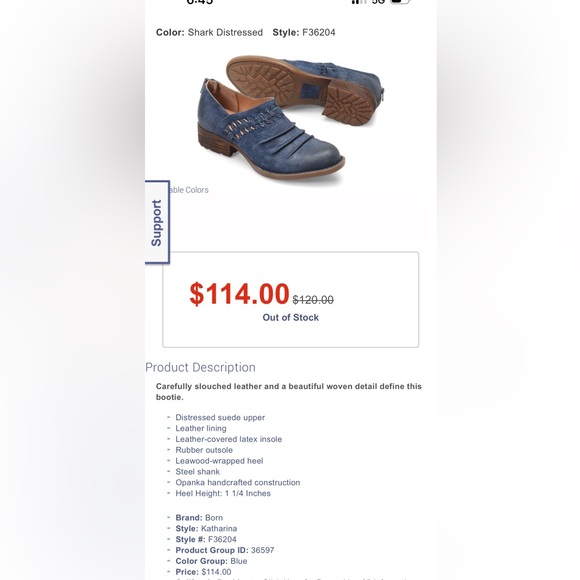 Born women’s Katharina shark distressed size 8 - Picture 11 of 11